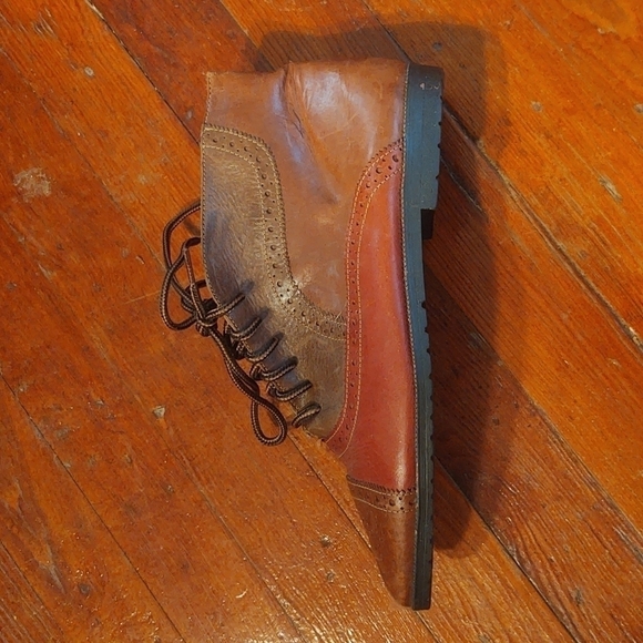 Predictions Cloris Tri-tone Leather Ankle Boots Sz 10 - Picture 11 of 15